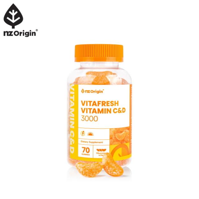 Viên NZ Origin VitaFresh Vitamin C&D 3000 #70 Gummies-Kallos