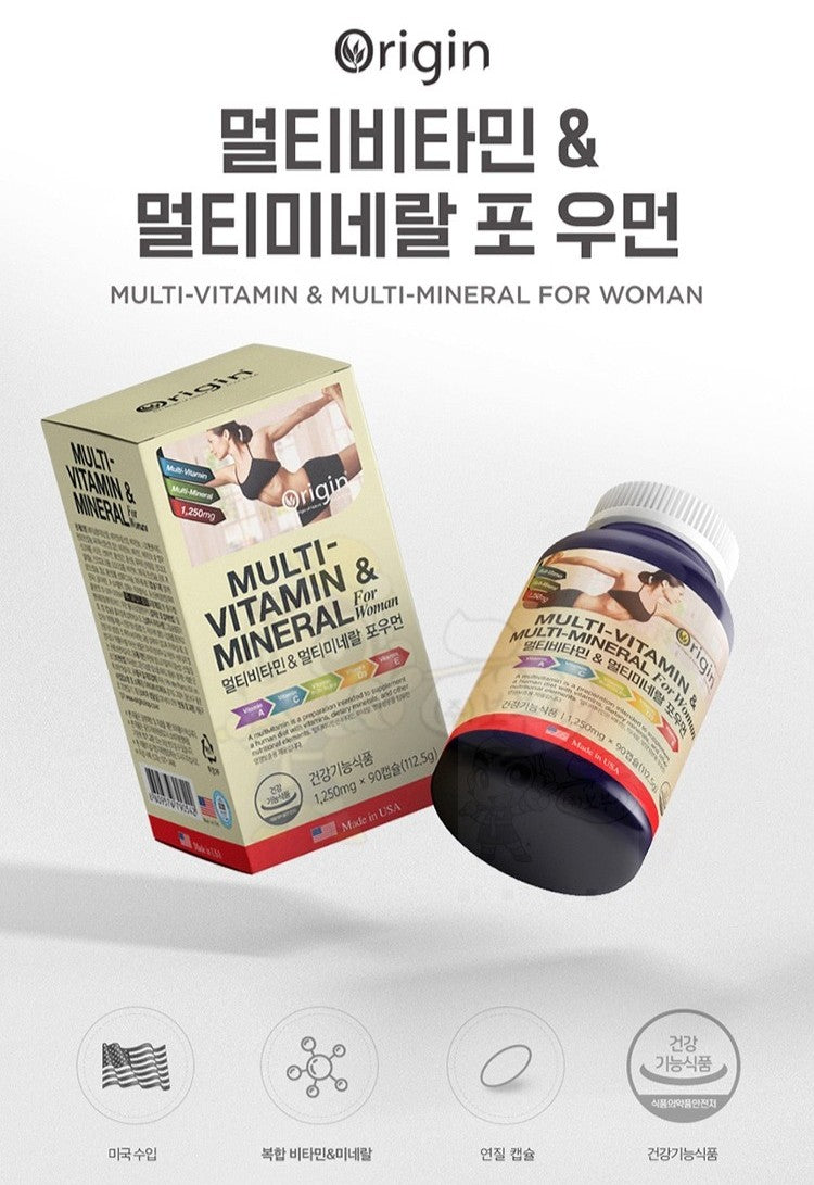 Viên Origin Multivitamin & Multimineral For Women #90 Tablets-Kallos