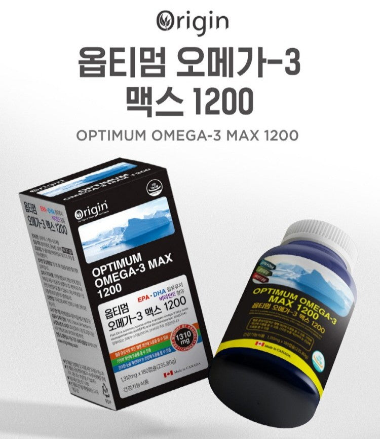Viên Origin Optimum Omega-3 MAX 1200 #180 Capsules-Kallos