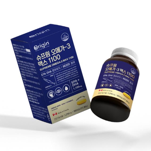 Viên Origin Supreme Omega-3 MAX 1100 #180 Capsules-Kallos