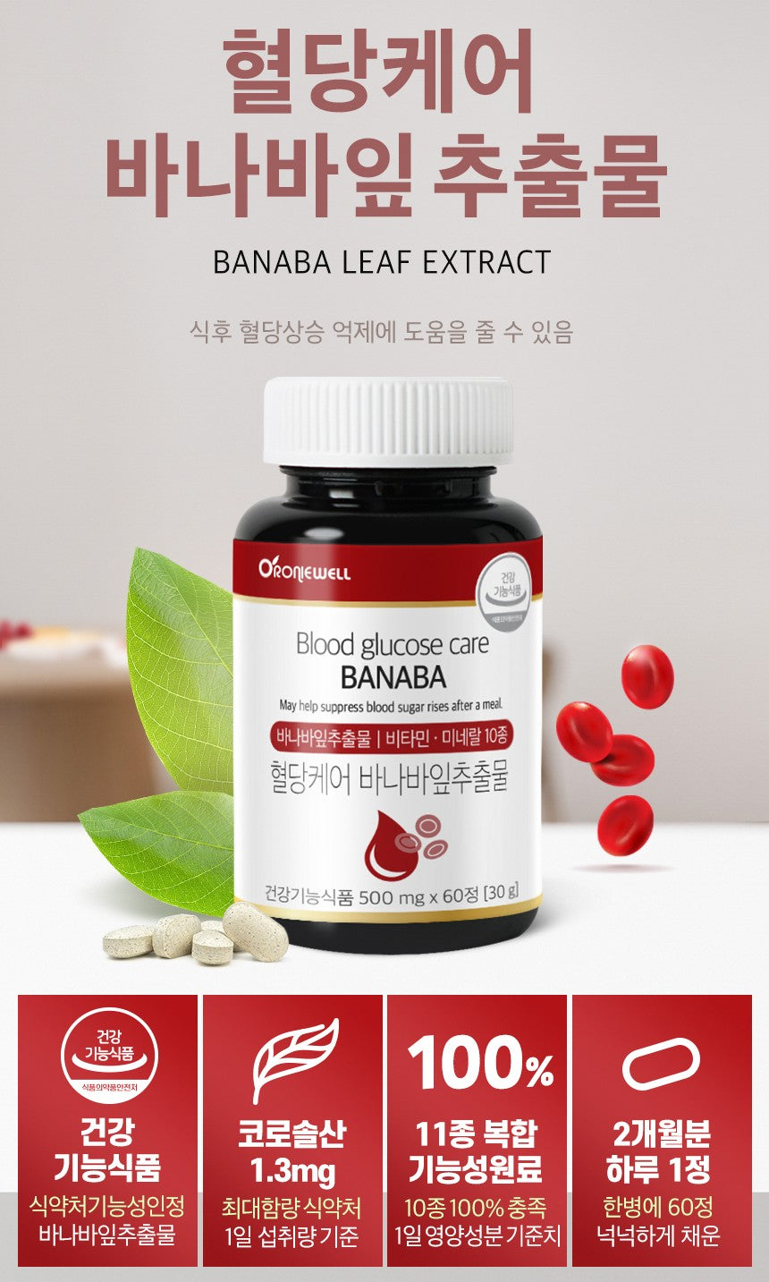 Viên RONIEWELL Blood Sugar Care Banaba Leaf Extract #60 Tablets-Kallos