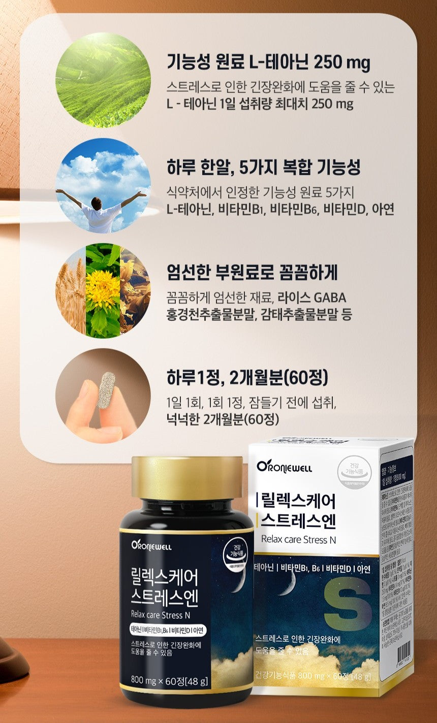 Viên RONIEWELL Relax Care Stress N #60 Tablets