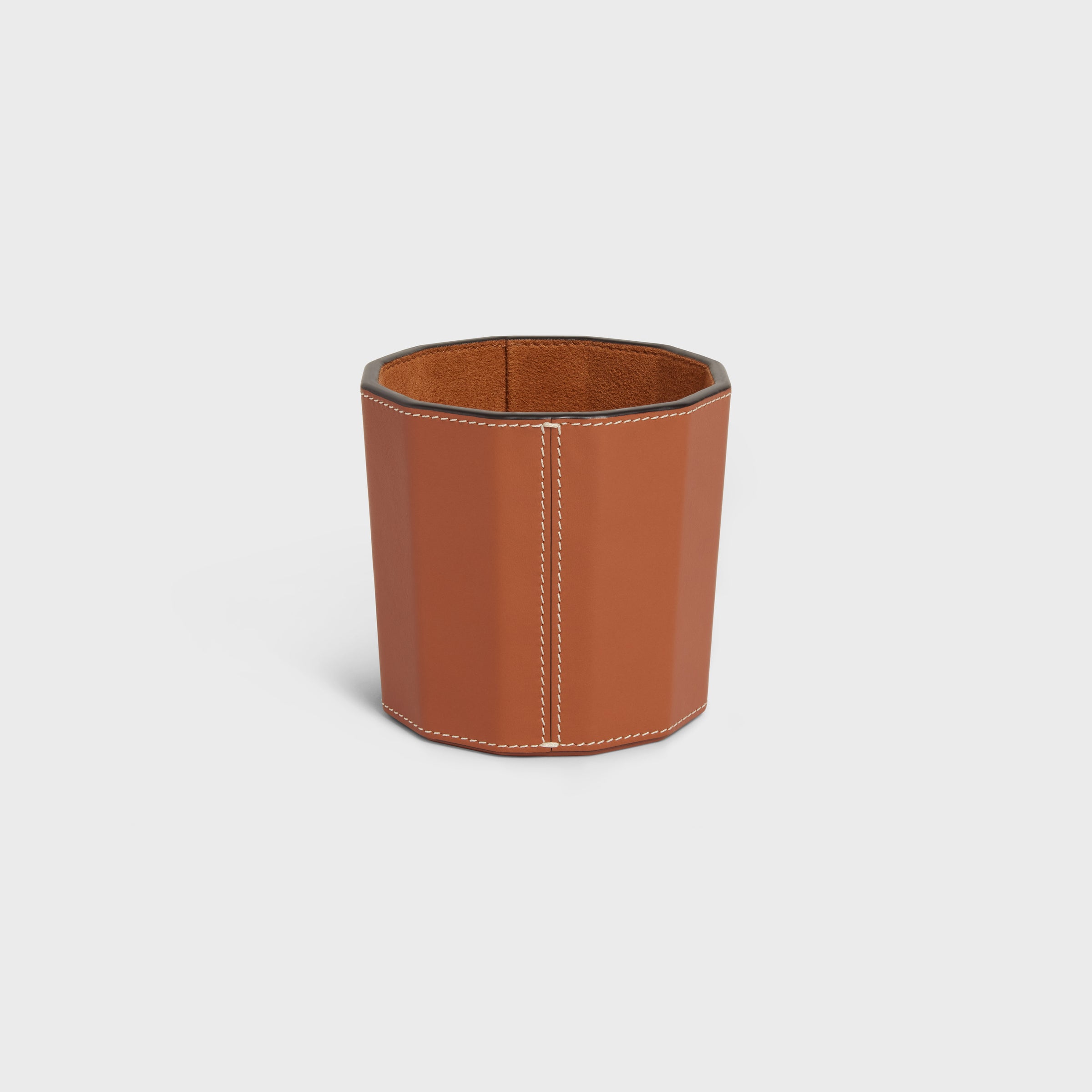 Vỏ Đựng Nến Thơm CELINE Candle Case In Smooth Calfskin #Tan