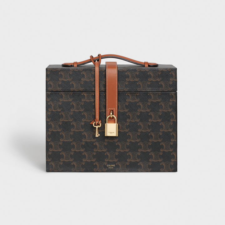 Hộp Đựng Nước Hoa CELINE Case 3 Perfumes 200 mL In Triomphe Canvas &amp; Natural Calfskin - Kallos Vietnam