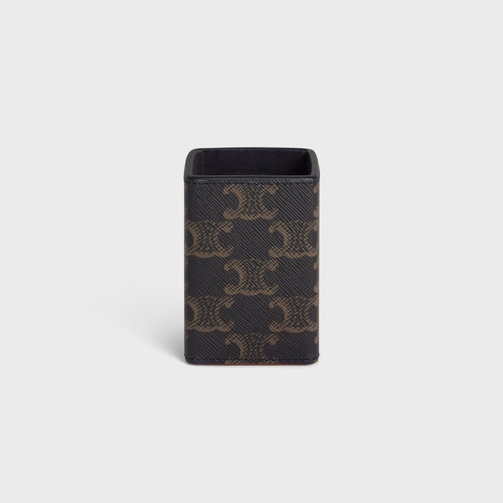 Vỏ Đựng Nước Hoa CELINE Perfume Holder Triomphe Canvas &amp; Calfskin 
