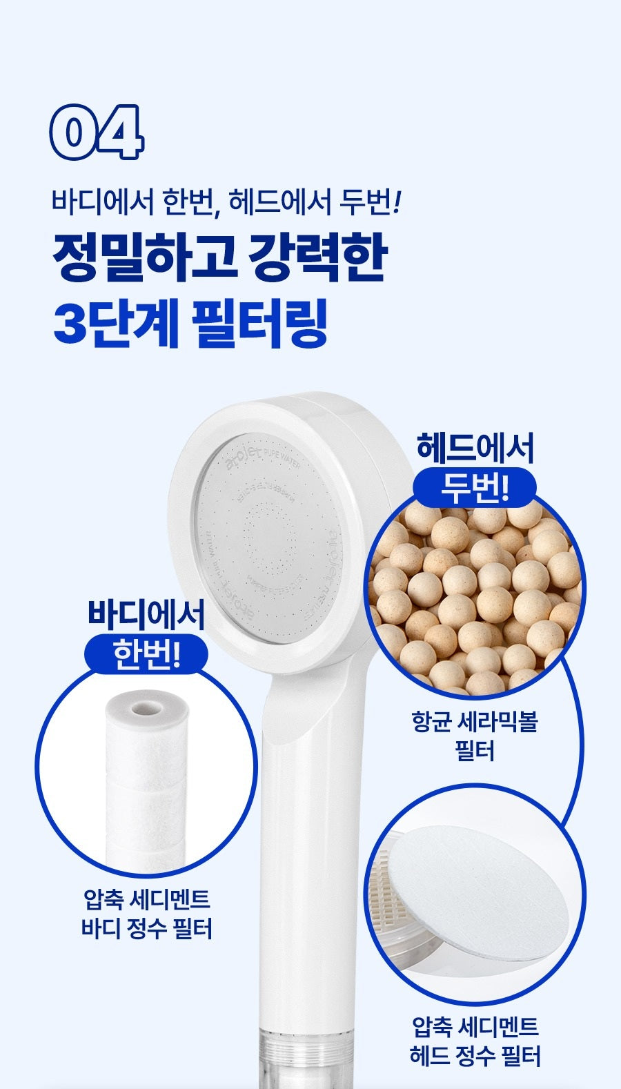 Vòi Lọc Nước ATOJET Signature Filter Shower Head-Kallos