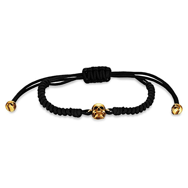 Vòng Tay Alexander Mcqueen Skull Charm Fabric Men's Bracelet