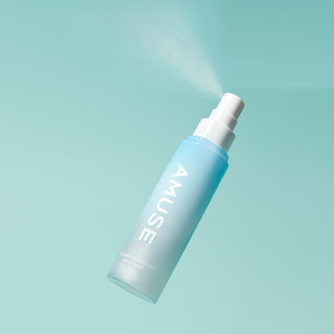 Xịt Khoá Nền AMUSE Ceramic White Pearl Rice Mist & Fixer
