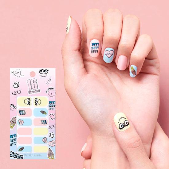 Miếng Dán Móng Tay 16 Brand Taste Chu Nail Patch - Kallos Vietnam