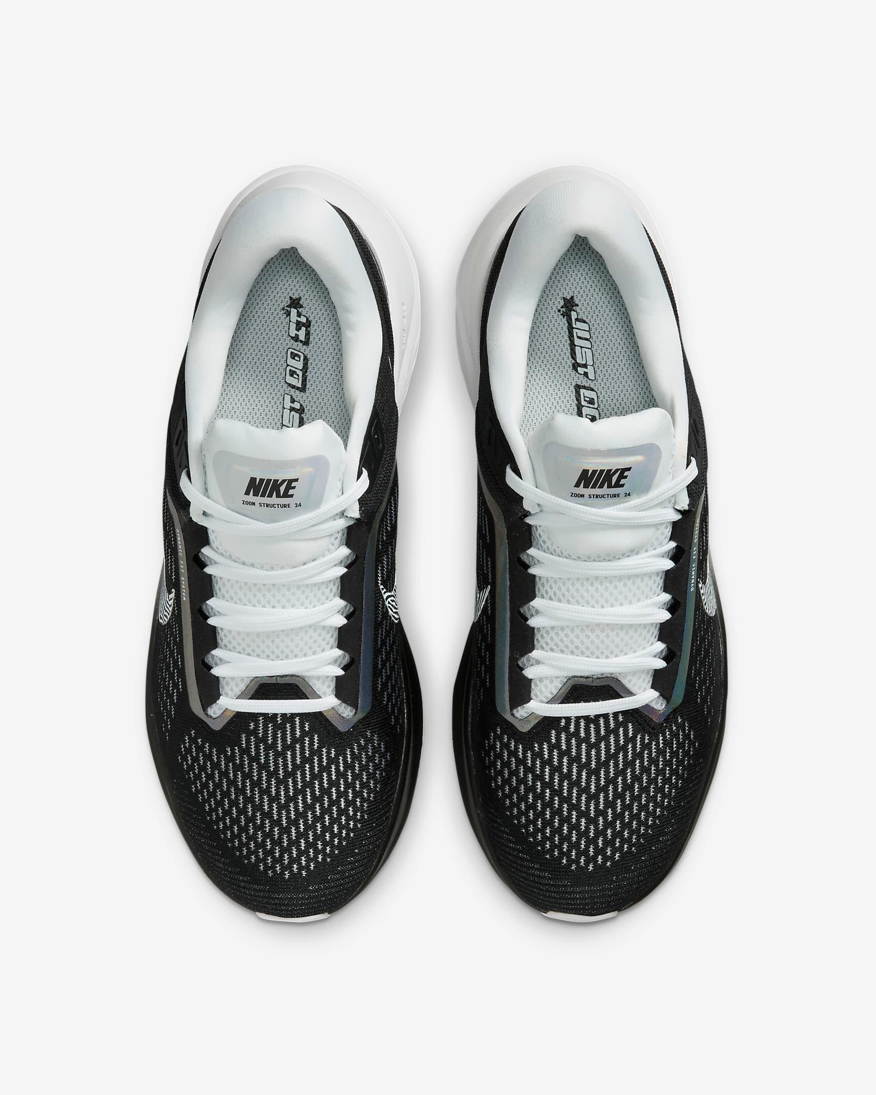Giày Nike Structure 24 Premium Women Shoes #Black White - Kallos Vietnam