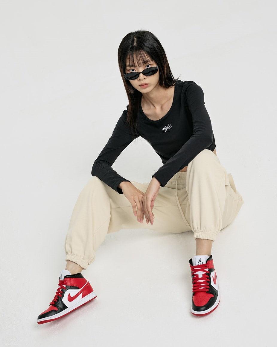 Giày Nike Air Jordan 1 Mid Women Shoes #Black - Kallos Vietnam