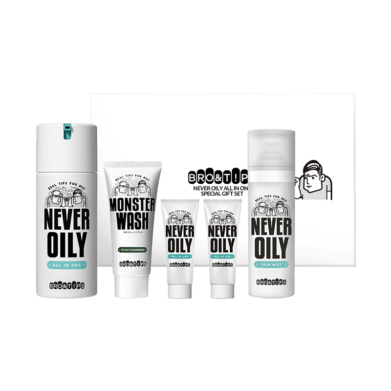 Bộ Dưỡng Da Bro & Tips Never Oily All In One Duo Set - Kallos Vietnam