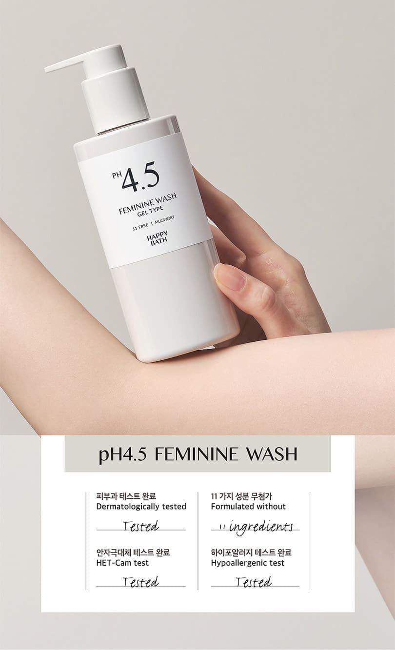 Dung Dịch Vệ Sinh Phụ Nữ Happy Bath pH4.5 Gel Feminine Wash - Kallos Vietnam