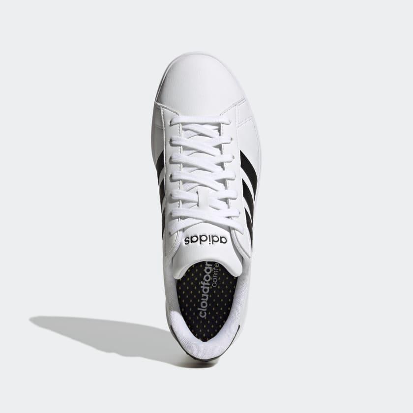 Giày Adidas Grand Court Cloudfoam Comfort #White Black - Kallos Vietnam