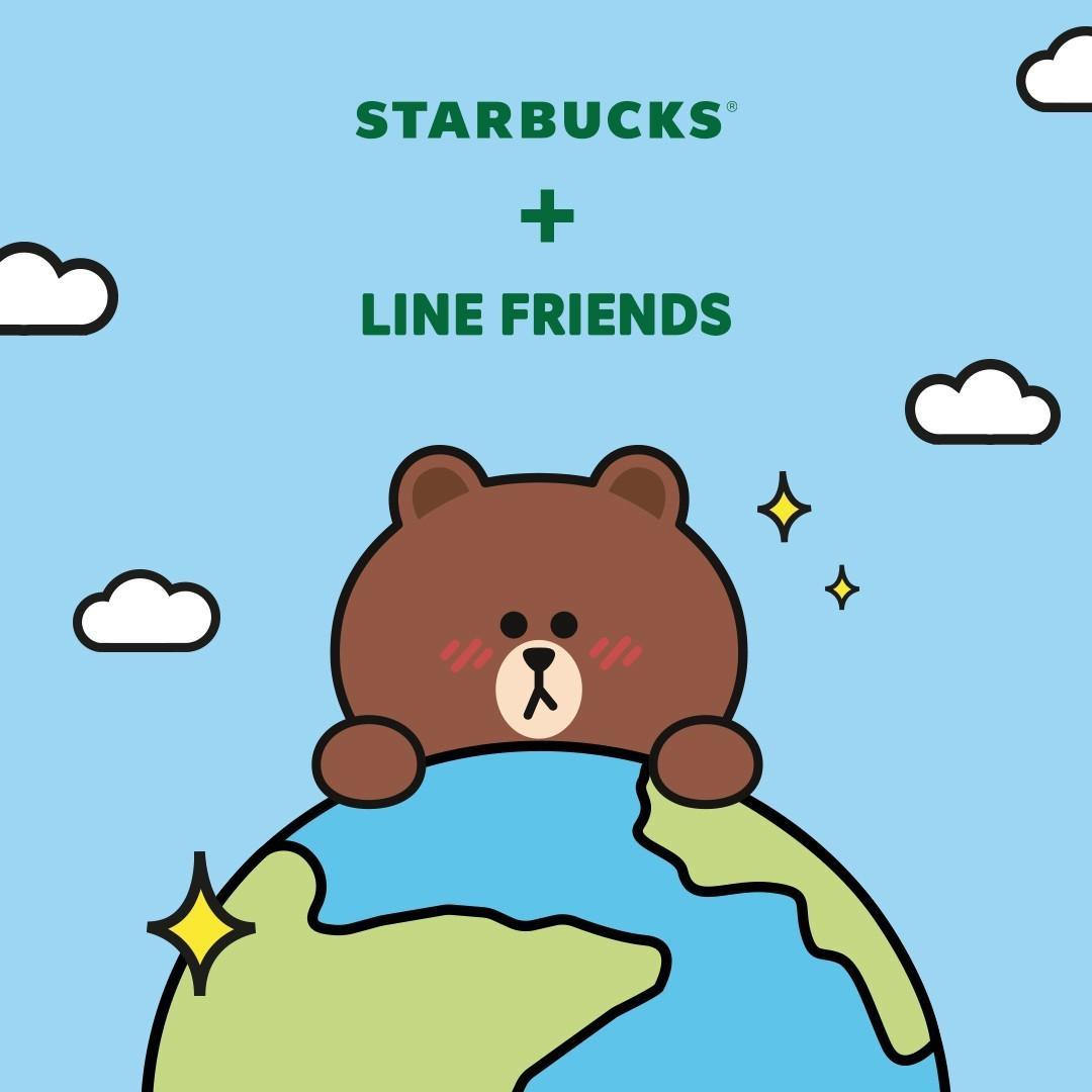 Bình Nước Starbucks Line Friends Brown Earth Day Stainless Steel Blue Water Bottle - Kallos Vietnam