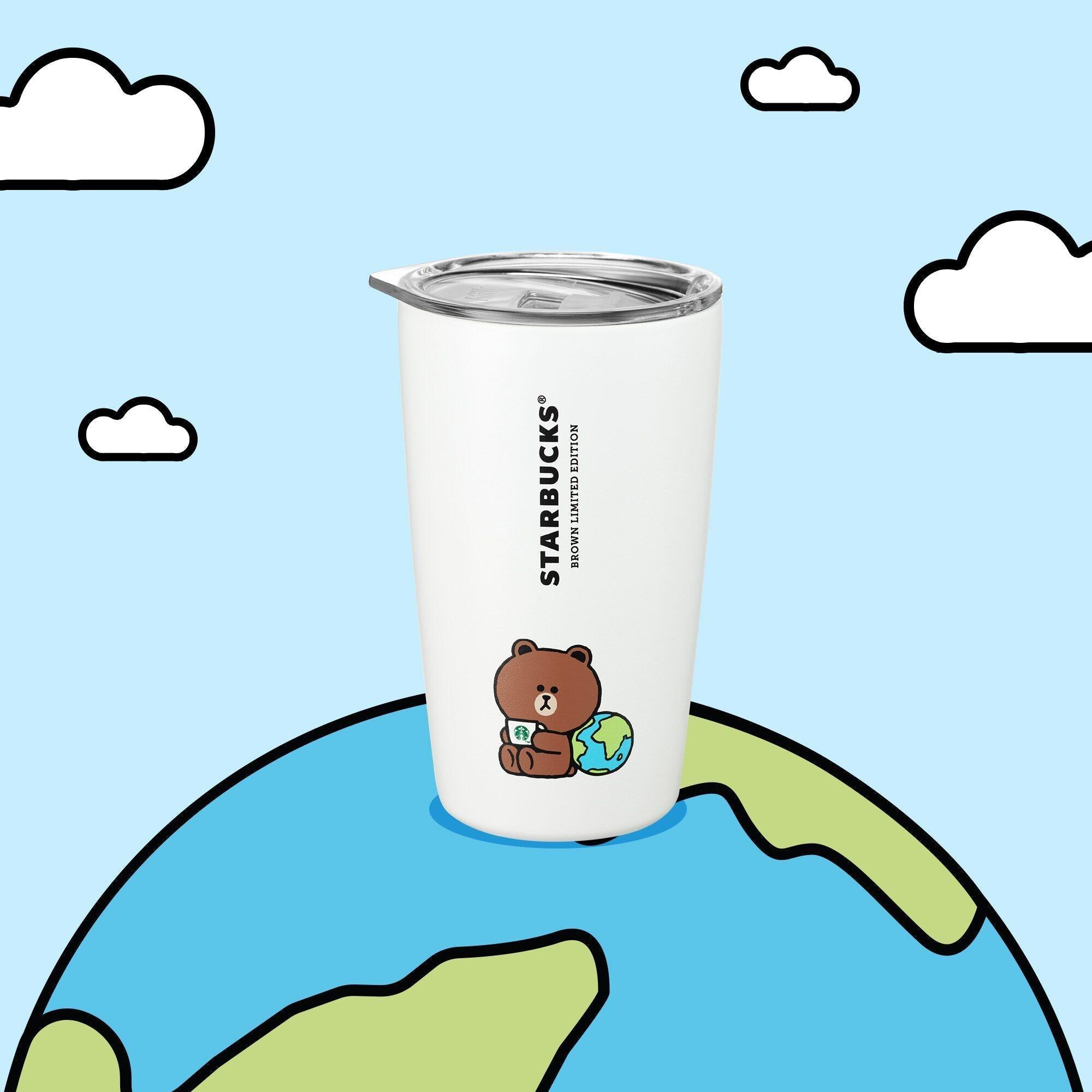 Bình Nước Starbucks Line Friends Brown Earth Day Stainless Steel Traveller Tumbler - Kallos Vietnam