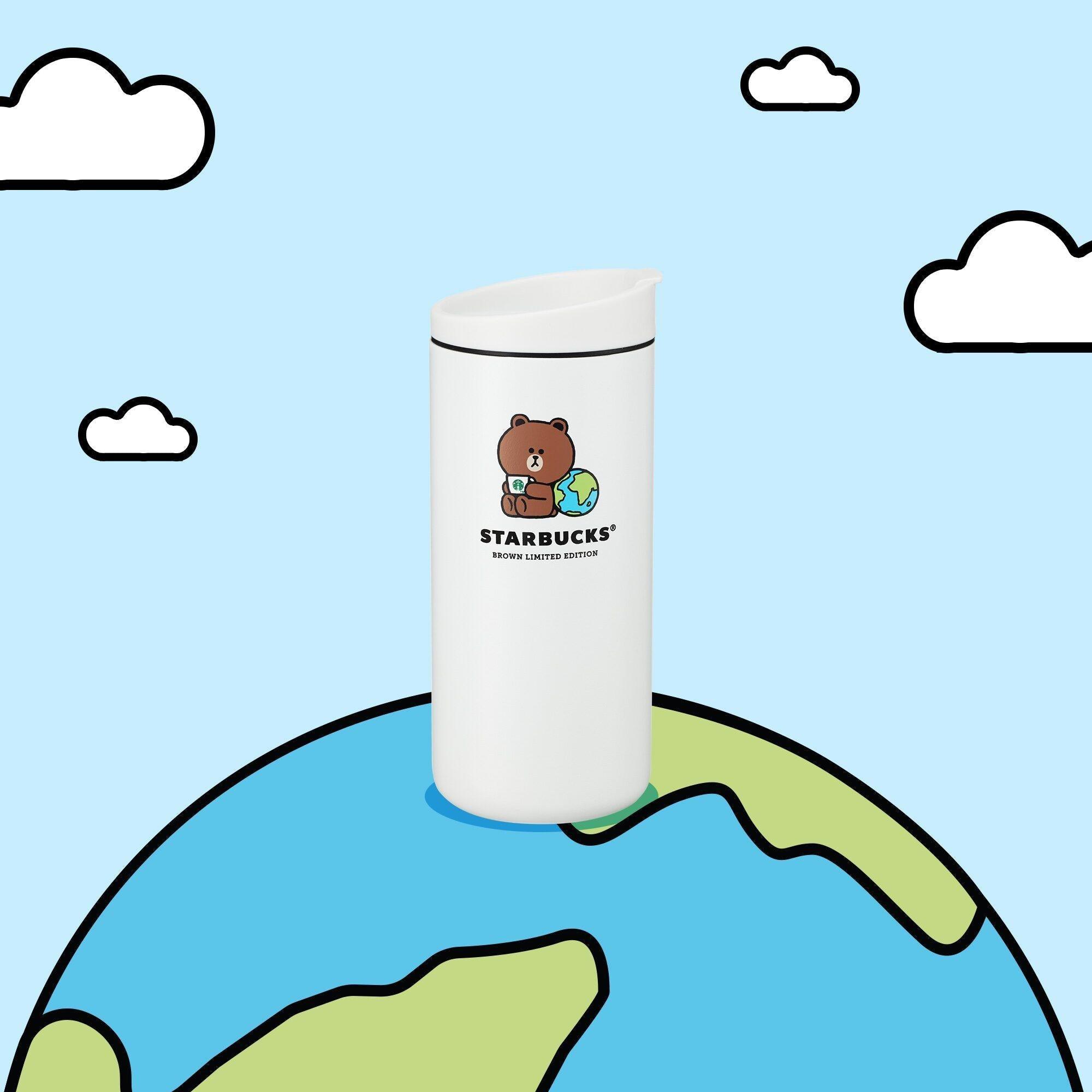 Bình Nước Starbucks Line Friends Brown Earth Day Stainless Steel Tumbler - Kallos Vietnam
