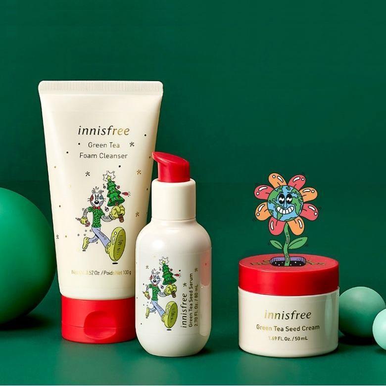 Bộ Dưỡng Da Innisfree Green Holidays Green Tea Seed Skin Care Set - Kallos Vietnam