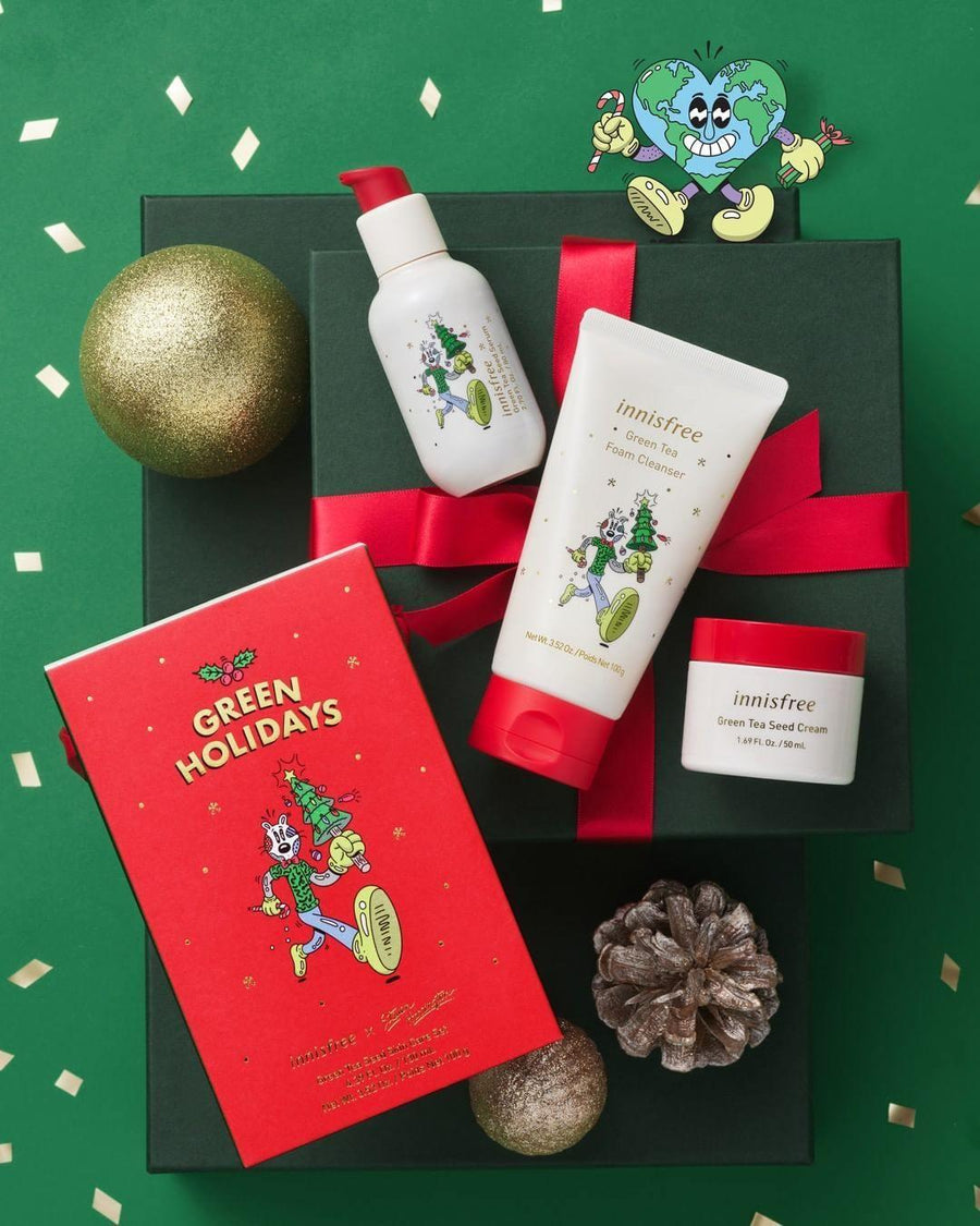 Bộ Dưỡng Da Innisfree Green Holidays Green Tea Seed Skin Care Set - Kallos Vietnam