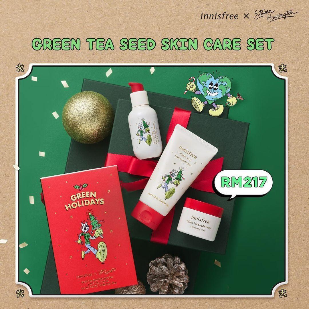 Bộ Dưỡng Da Innisfree Green Holidays Green Tea Seed Skin Care Set - Kallos Vietnam