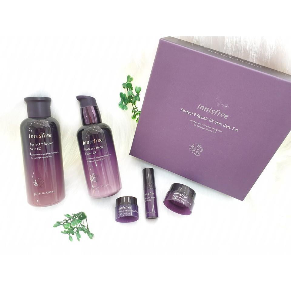 Bộ Dưỡng Da Innisfree Perfect 9 Repair EX Skin Care Set - Kallos Vietnam