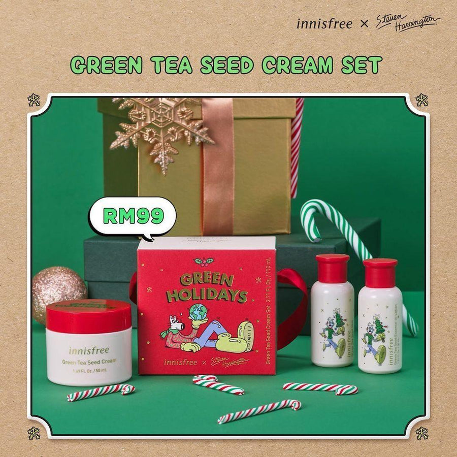 Bộ Kem Dưỡng Innisfree Green Holidays Green Tea Seed Cream Set - Kallos Vietnam