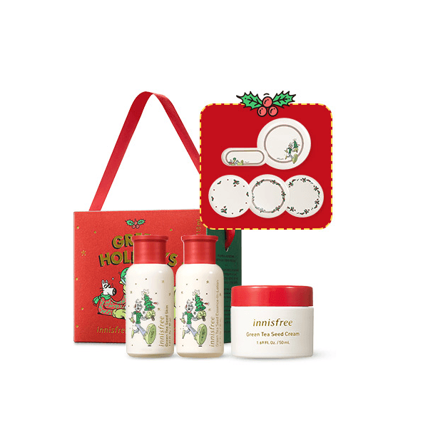 Bộ Kem Dưỡng Innisfree Green Holidays Green Tea Seed Cream Set - Kallos Vietnam