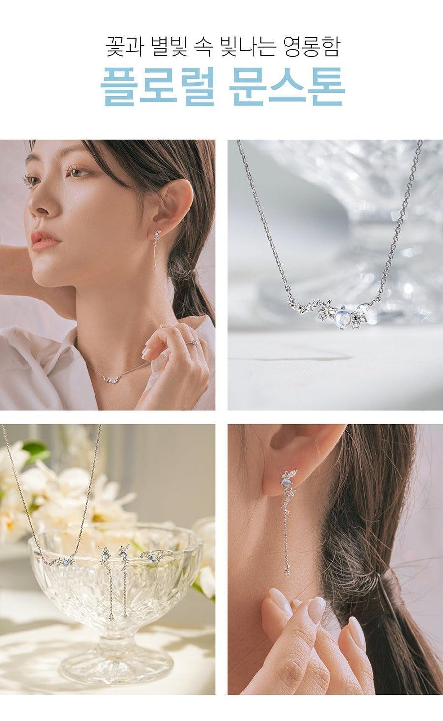 Bộ Trang Sức Wing Bling Floral Natural Moonstone - Kallos Vietnam