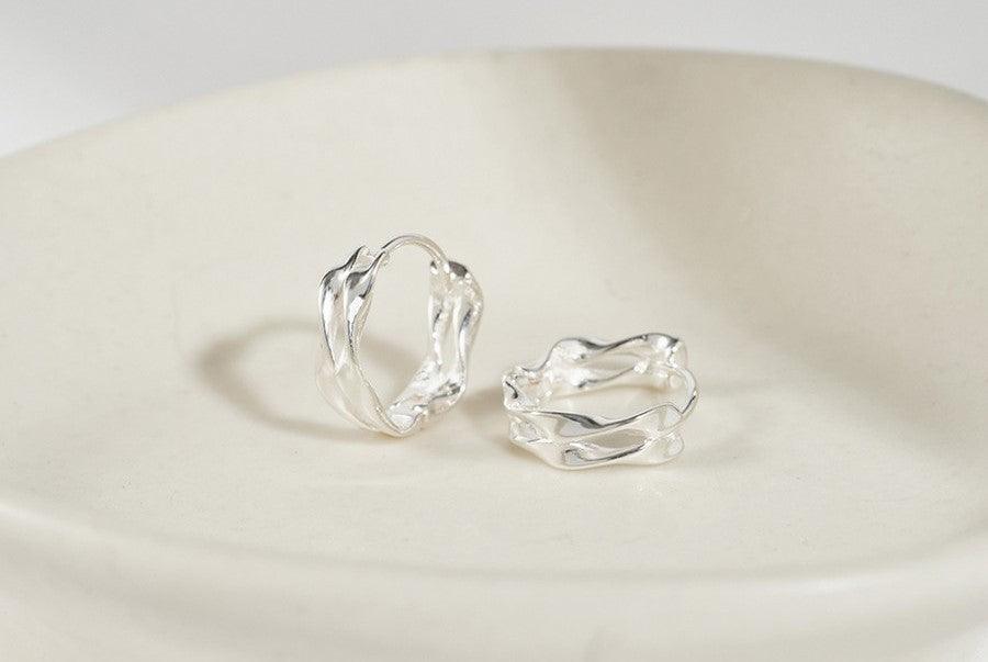 Bông Tai Wing Bling 925 Silver Flow Hoop Earrings - Kallos Vietnam