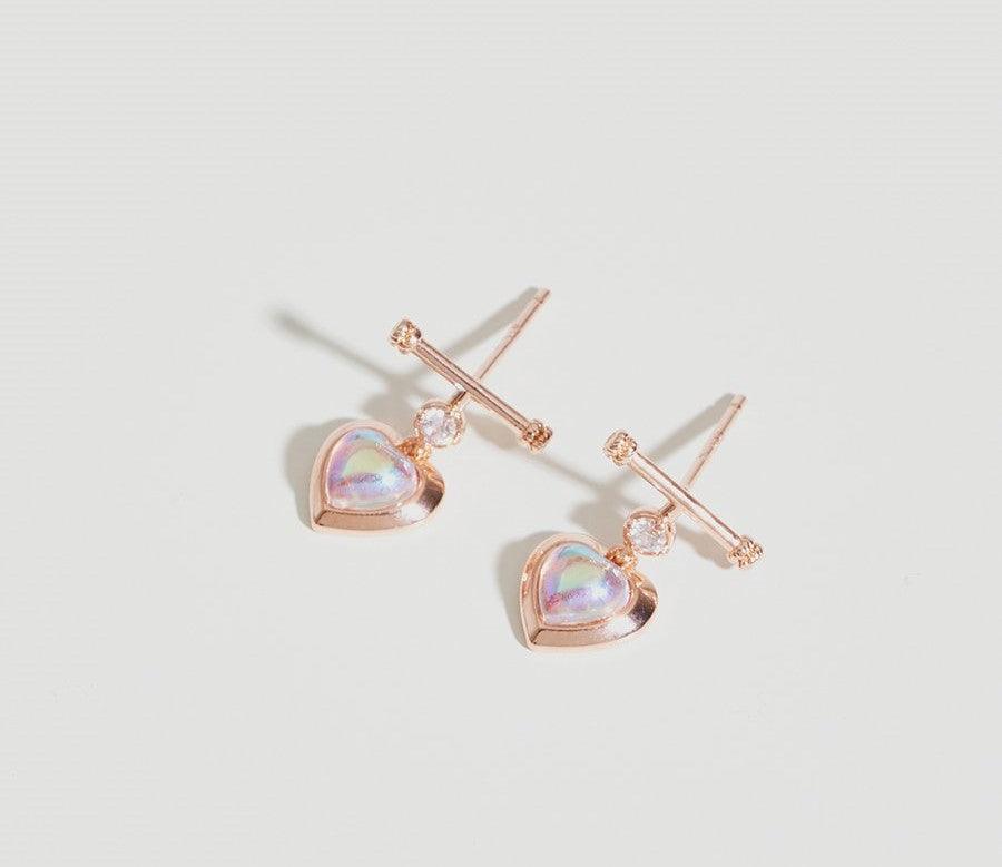 Bông Tai Wing Bling 925 Silver Rainbow Heart Earrings - Kallos Vietnam