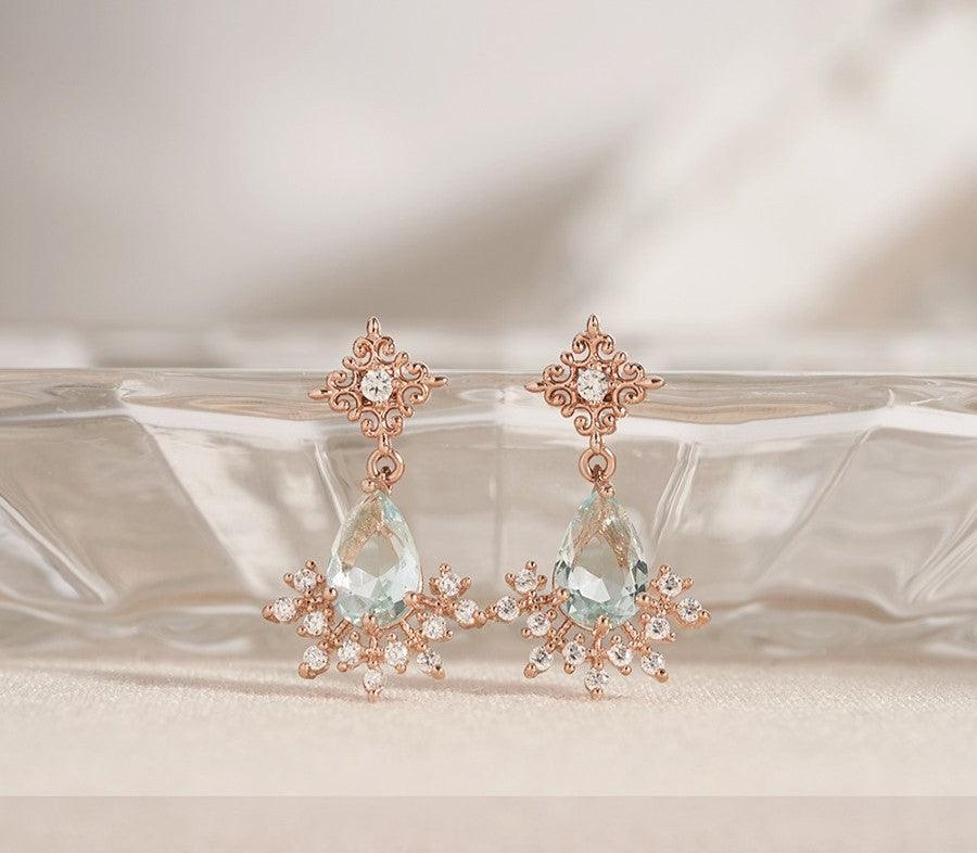 Bông Tai Wing Bling Aqua Dangle Drop Earrings - Kallos Vietnam