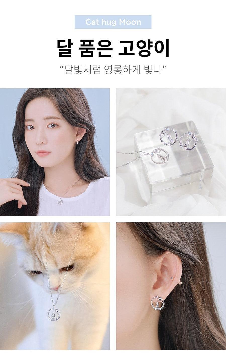 Bông Tai Wing Bling Cat Hug Moon Earrings - Kallos Vietnam