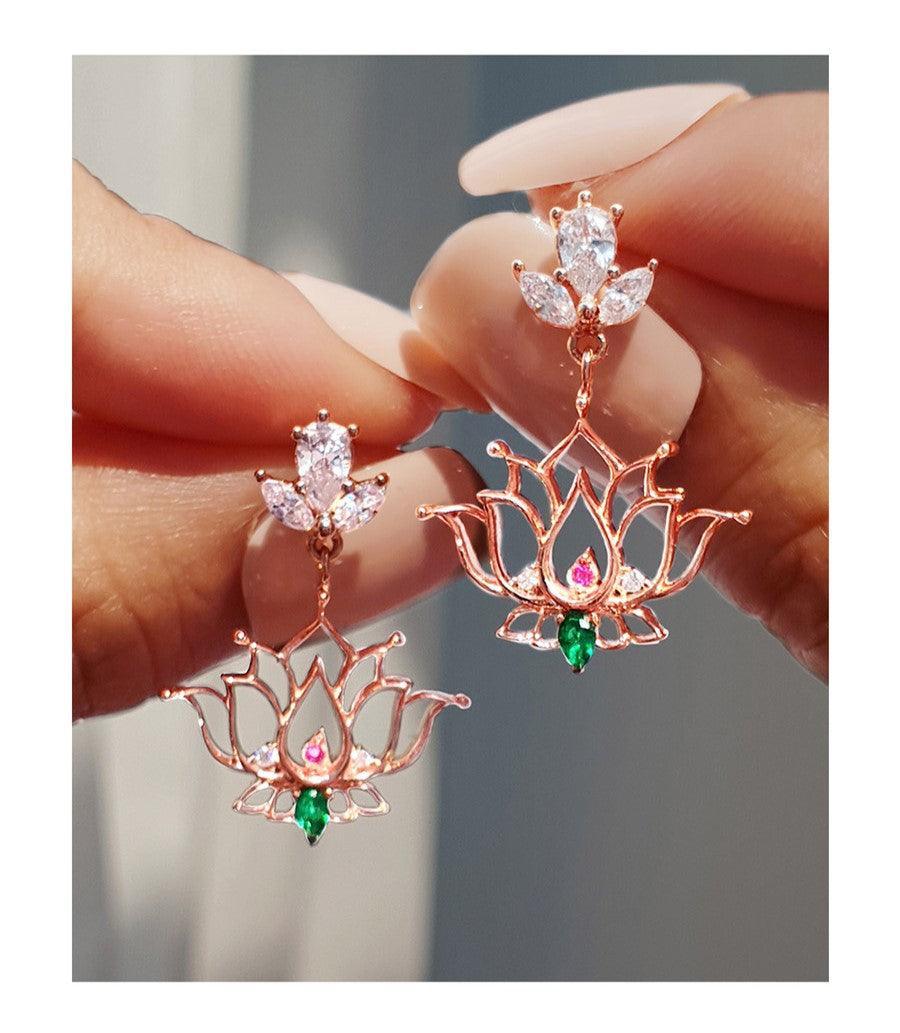 Bông Tai Wing Bling Destiny Lotus Flower Earrings - Kallos Vietnam