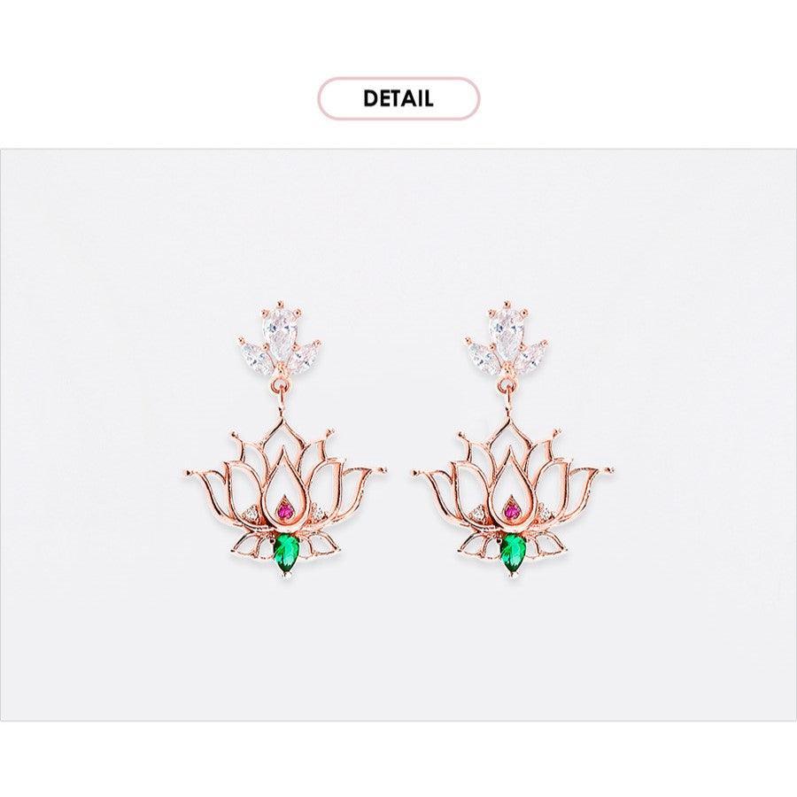 Bông Tai Wing Bling Destiny Lotus Flower Earrings - Kallos Vietnam