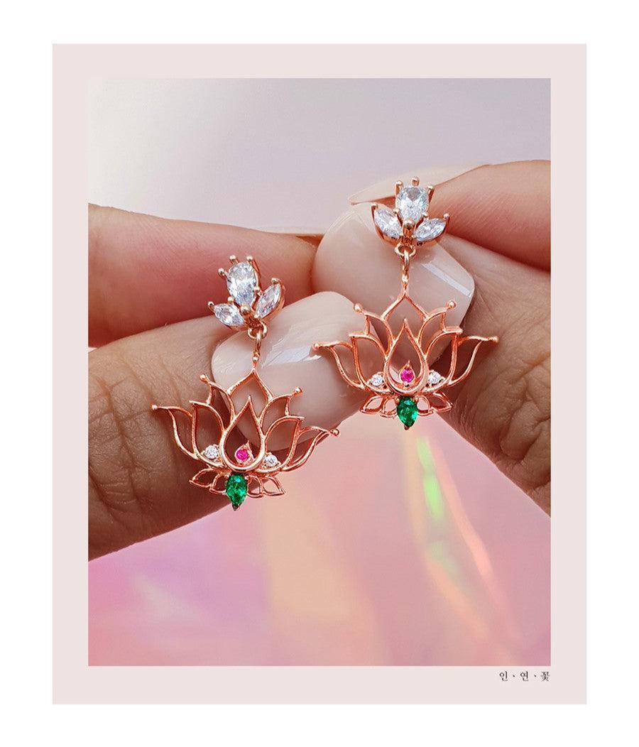 Bông Tai Wing Bling Destiny Lotus Flower Earrings - Kallos Vietnam