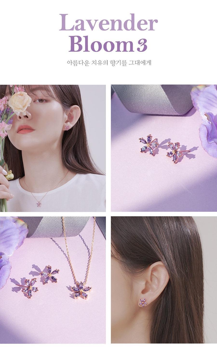 Bông Tai Wing Bling Lavender Bloom 3 Earrings - Kallos Vietnam
