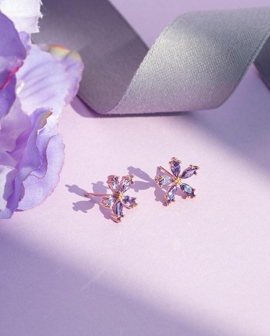 Bông Tai Wing Bling Lavender Bloom 3 Earrings - Kallos Vietnam