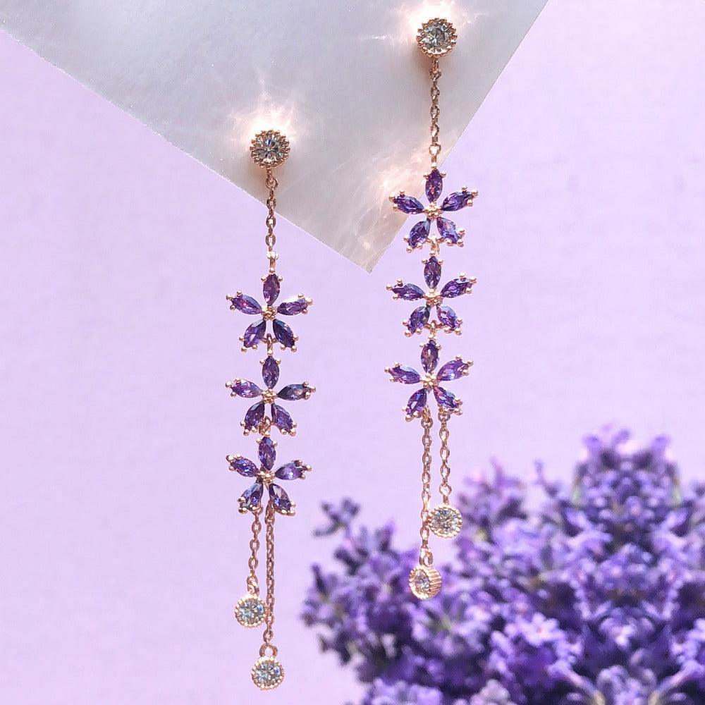 Bông Tai Wing Bling Lavender Bloom Earrings - Kallos Vietnam