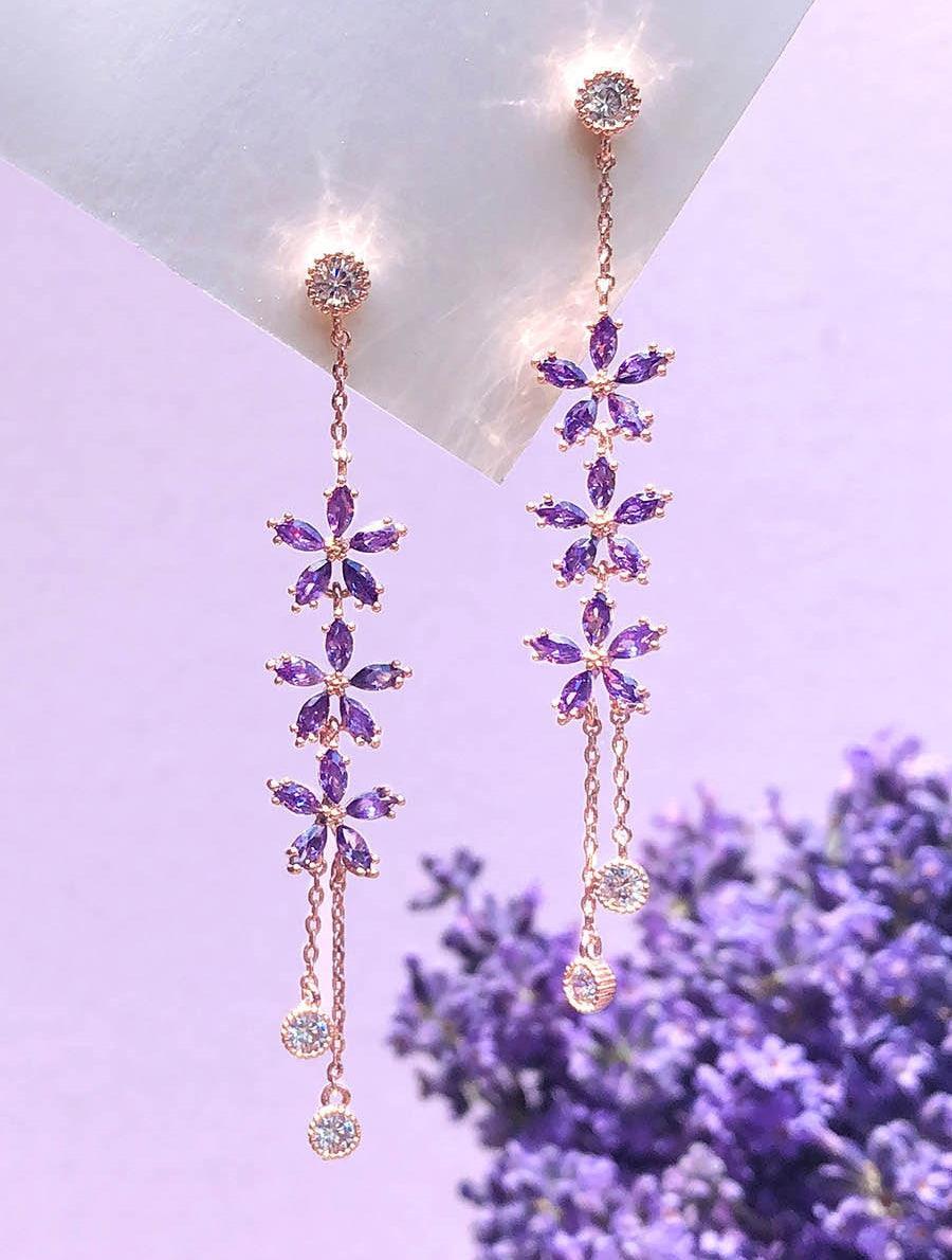 Bông Tai Wing Bling Lavender Bloom Earrings - Kallos Vietnam