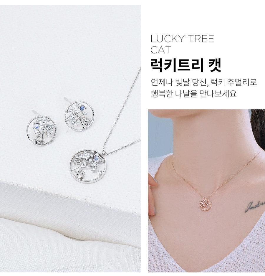 Bông Tai Wing Bling Lucky Tree Cat Earrings - Kallos Vietnam