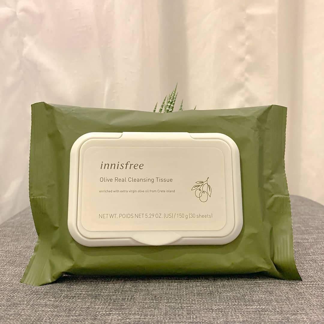 Giấy Tẩy Trang Innisfree Olive Real Cleansing Tissue - Kallos Vietnam