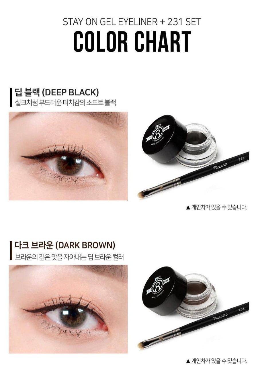 Kẻ Mắt Pro 8 Cheongdam Stay On Gel Eyeliner + 231 Set - Kallos Vietnam