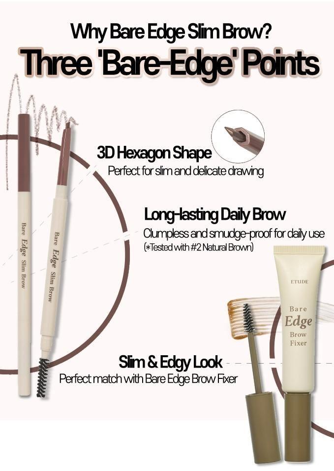 Chì Kẻ Mày Etude House Bare Edge Slim Brow - Kallos Vietnam