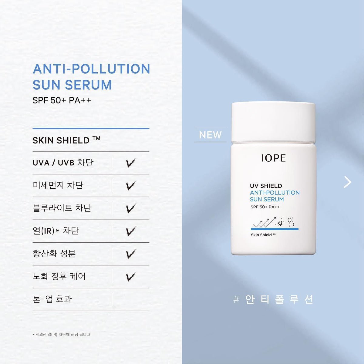 Kem Chống Nắng IOPE UV Shield Anti Pollution Sun Serum - Kallos Vietnam