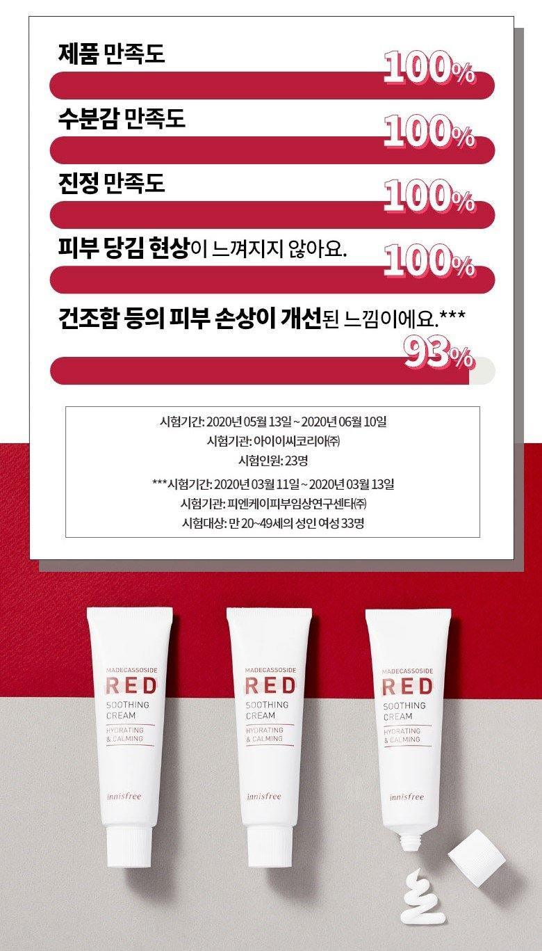 Kem Dưỡng Innisfree Madecassoside Red Soothing Cream - Kallos Vietnam