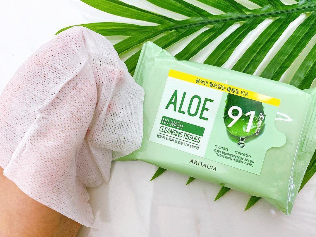 Khăn Giấy Tẩy Trang Aritaum Aloe No Wash Cleansing Tissue - Kallos Vietnam