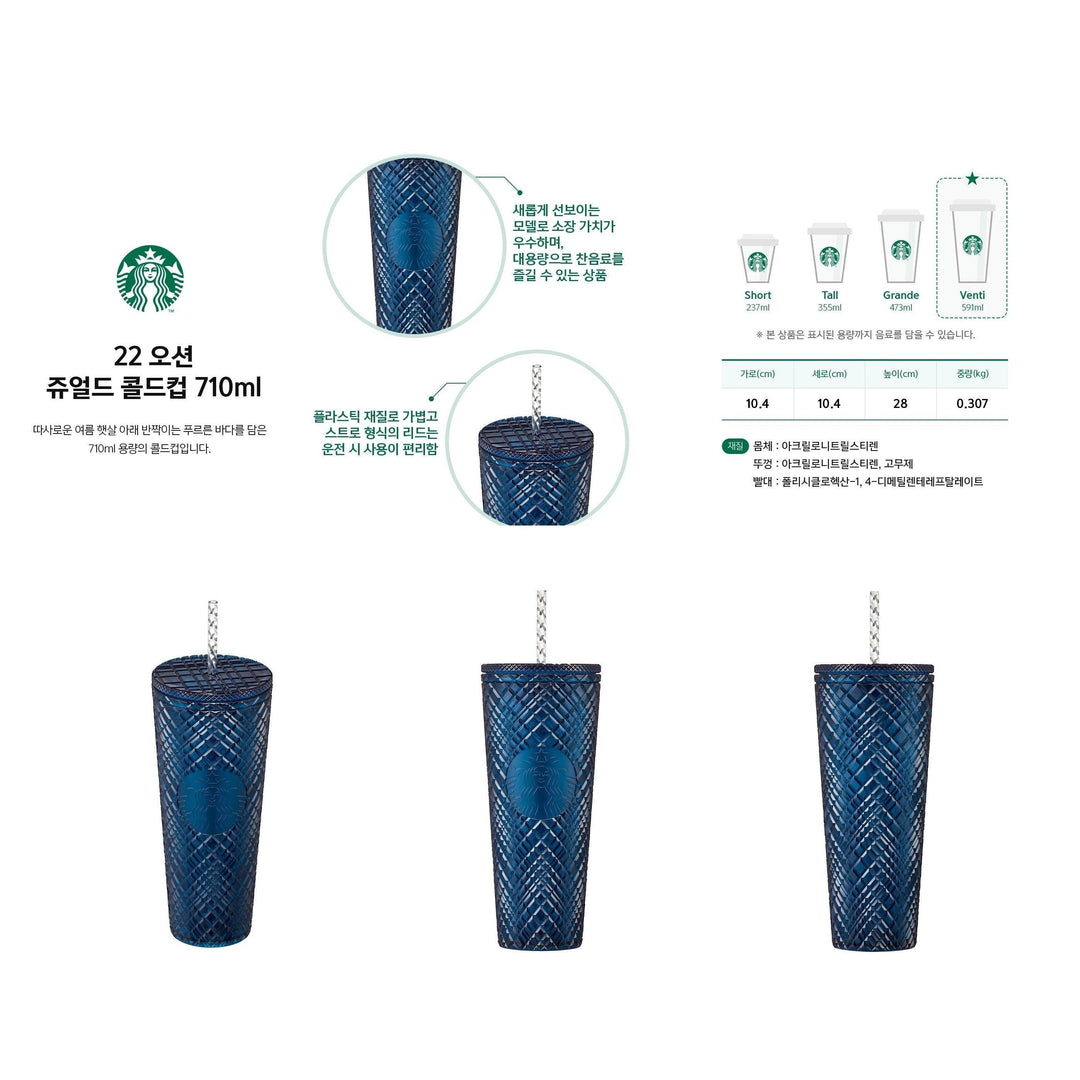 Ly Nước Starbucks 22 Ocean Jeweled Cold Cup - Kallos Vietnam