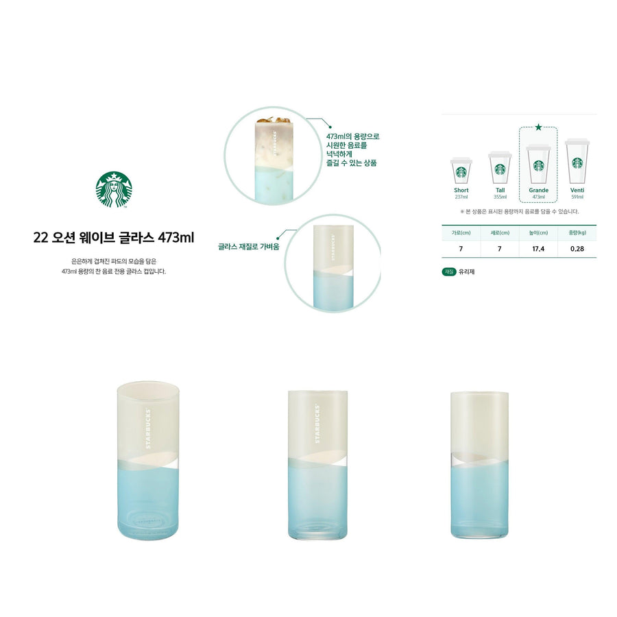 Ly Starbucks 22 Ocean Wave Glass - Kallos Vietnam