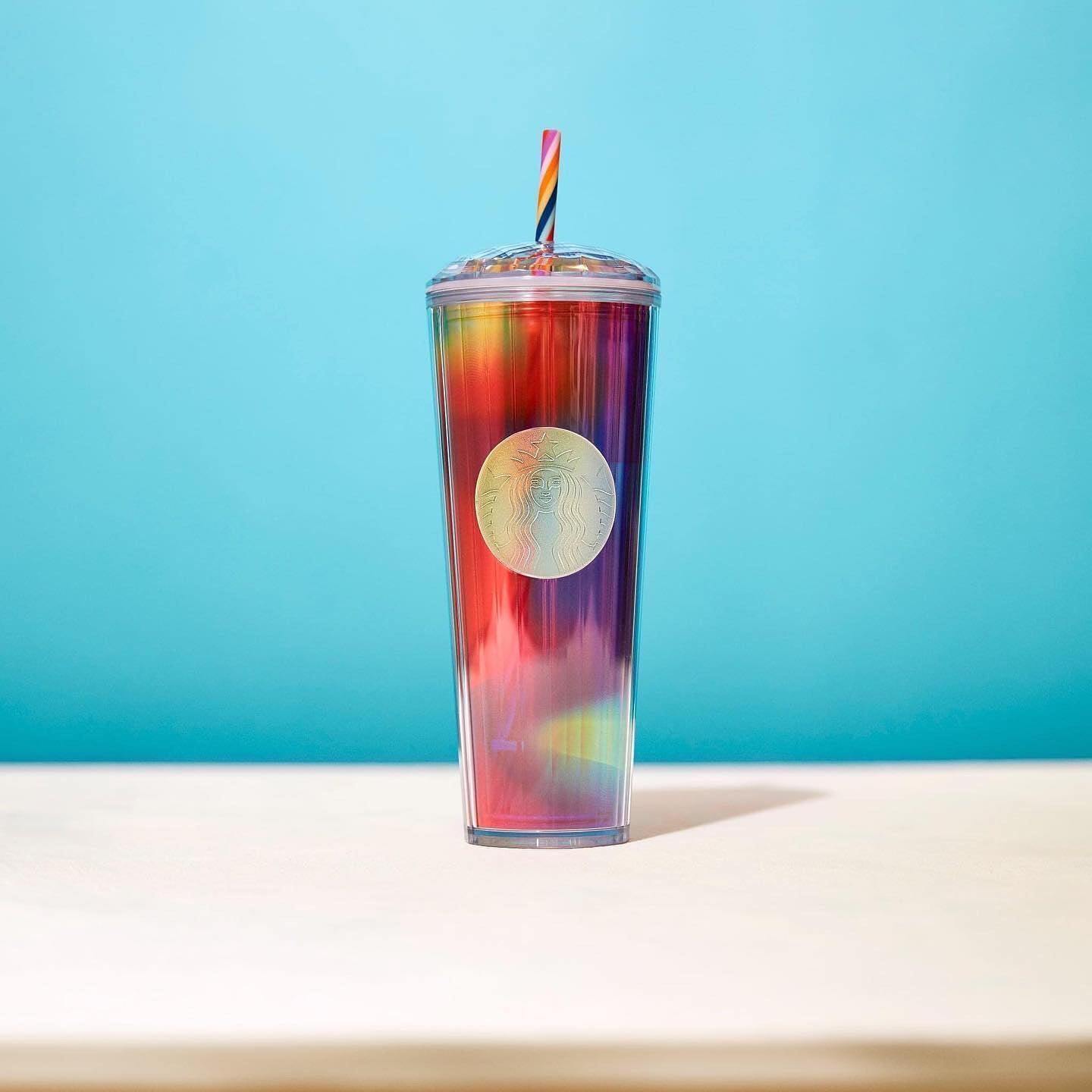 Ly Starbucks 22 Rainbow Kaleidoscope Cold Cup - Kallos Vietnam