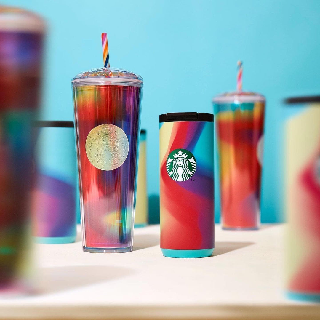 Ly Starbucks 22 Rainbow Kaleidoscope Cold Cup - Kallos Vietnam